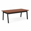 Lesro Newport Coffee Table Metal Frame 20x40in High Pressure Laminate Top, Black, Blossom Cherry top NP0840